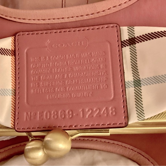 Coach Ergo Tattersall Full Grain Leather Satchel - Picture 8 of 8